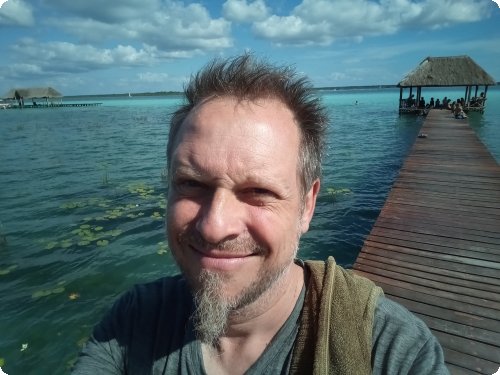 Frisch gebadet: An der Laguna de Bacalar