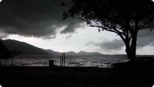 Gewitter in Florianópolis bei Ankunft