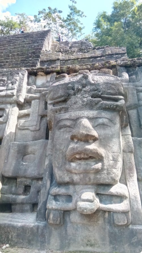 Freaky face: Temple of Masks in Lamanai